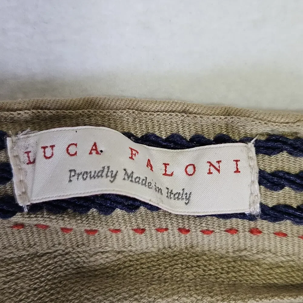 Luca Faloni Cortina Chino Men 30 IT46 Pant Made in Italy Trouser 30x29 Camel Tan